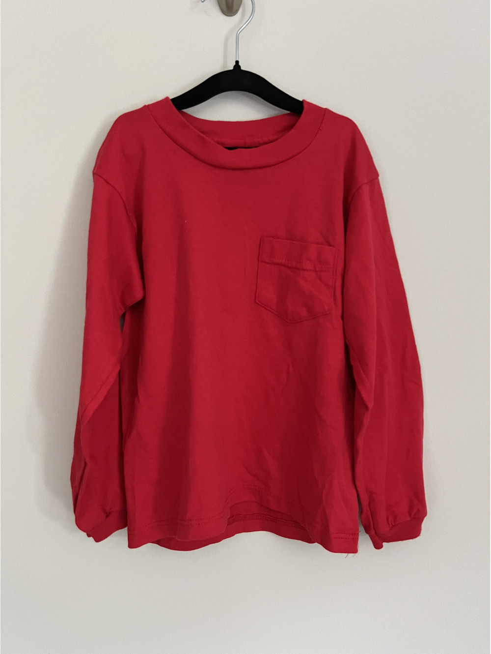 Vintage 90s Athletic Works Red Pocket Long Sleeve Shirt